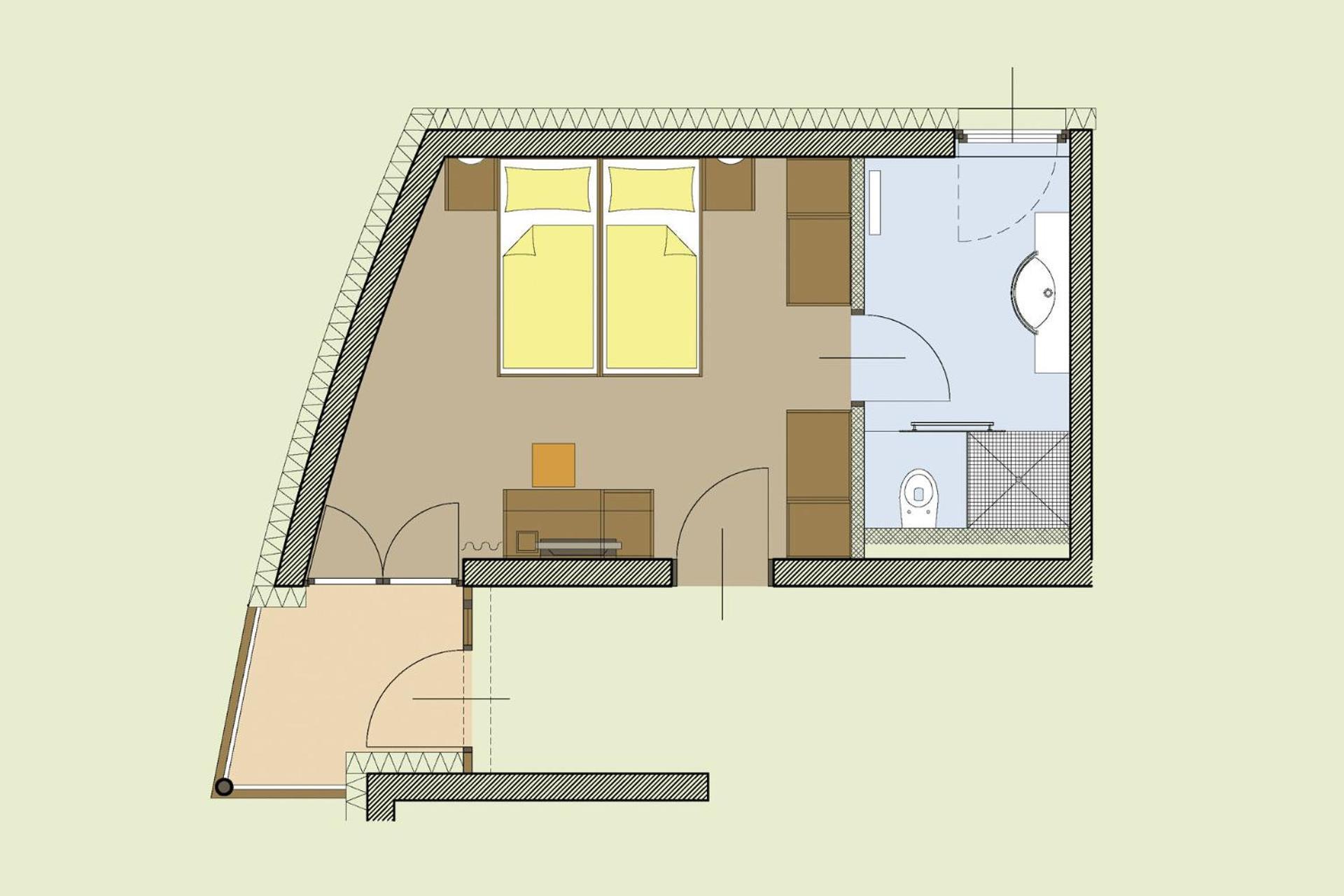 Doppelzimmer mit Balkon
